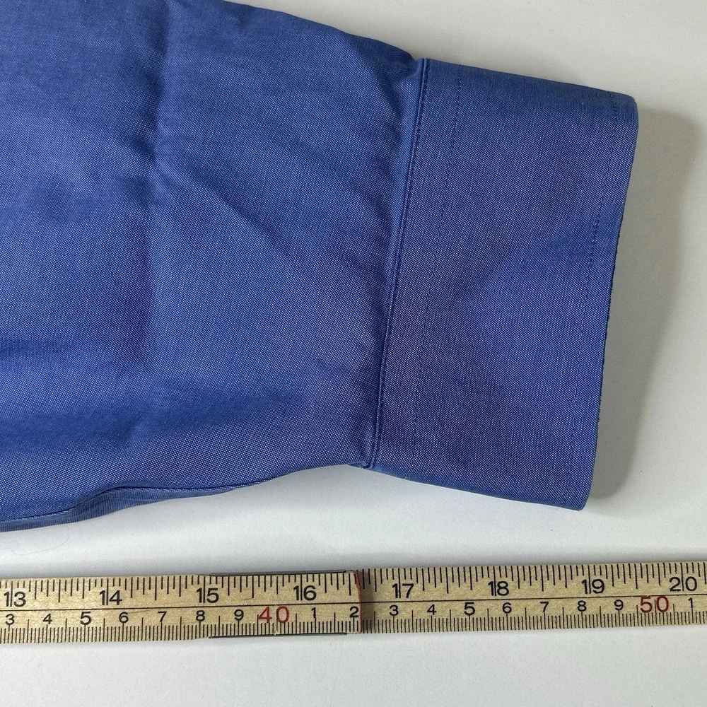 Brooks Brothers Dress Shirt 19 36 Traditional Fit Blue Cotton L/S Big Tall 3XL